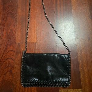Black chain clutch / crossbody bag - medium size - Loris Chicago